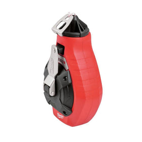 Milwaukee chalk reel outer shell shows rugged construction for tough job sites.