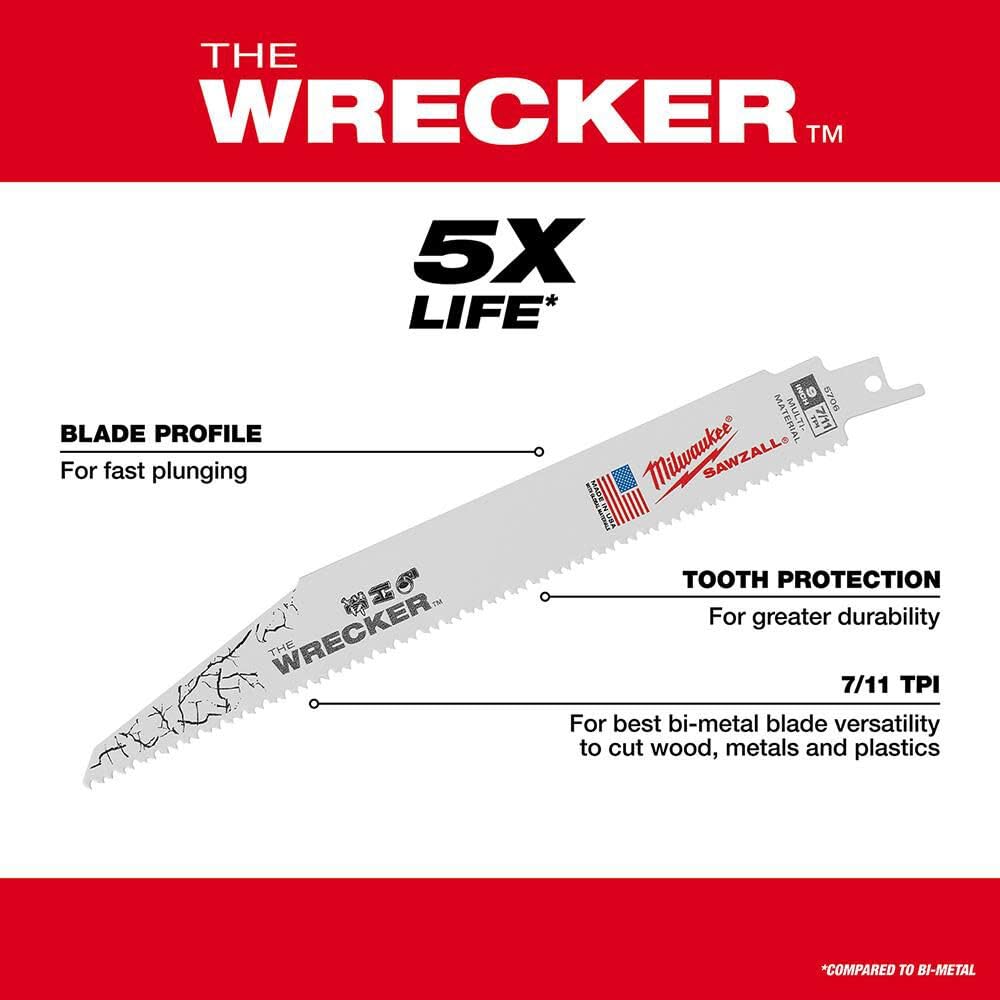 Milwaukee Sawzall Axe blades, 9-inch, for tough wood work