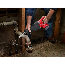 Milwaukee thick Sawzall blades close-up, showing durability and stiffness