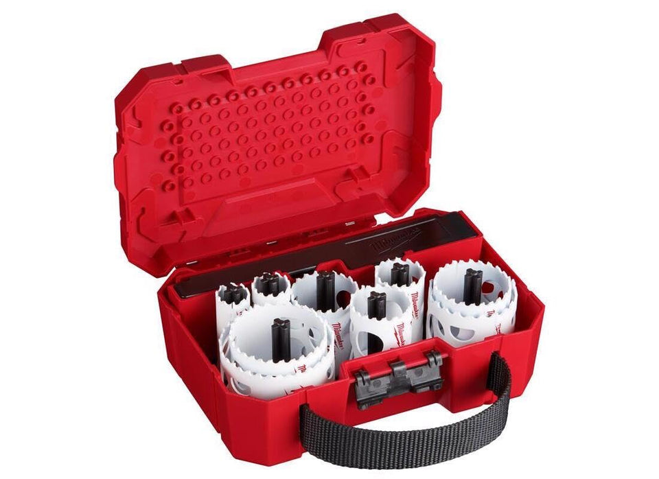Milwaukee 49-22-4025 front view of the 13-piece hole saw kit for general openings