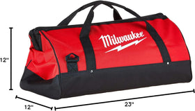 Milwaukee 902033036 canvas tool bag with shoulder strap for easy, hands-free transport