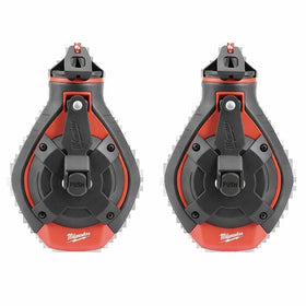 Milwaukee Bold Line chalk reel front view shows rugged casing for tough job sites.