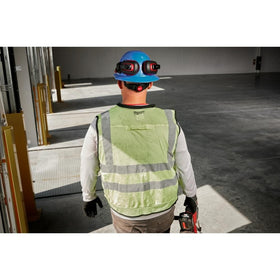 Milwaukee Bolt 24dB earmuffs in an industrial setting