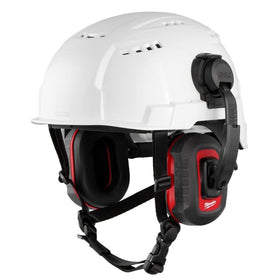 Two-piece Milwaukee Bolt 24dB earmuff set ready for team use