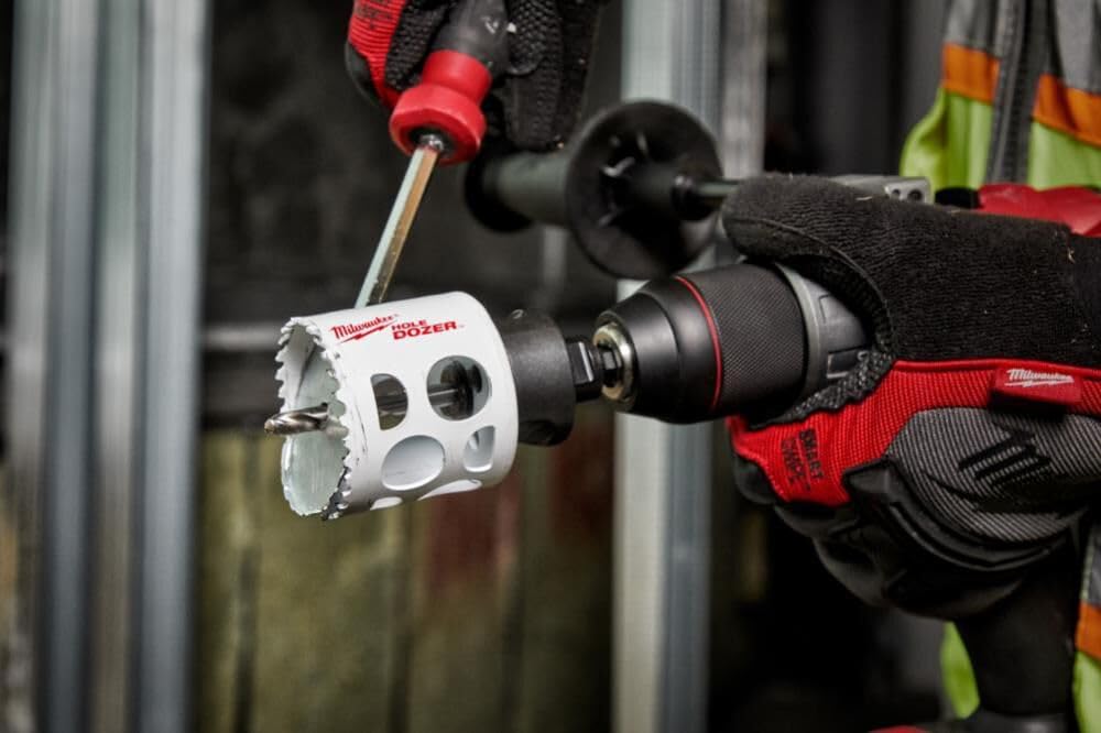 Deeper gullets enable fast chip removal on ice hardened Milwaukee hole saw.