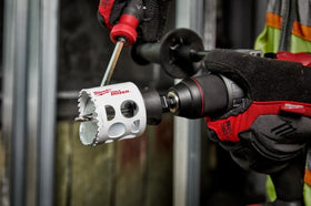 Milwaukee hole saw with deeper gullets for fast chip removal