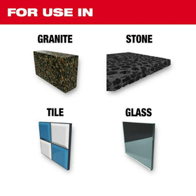 Drilling natural stone tiles with Milwaukee bits shows clean holes