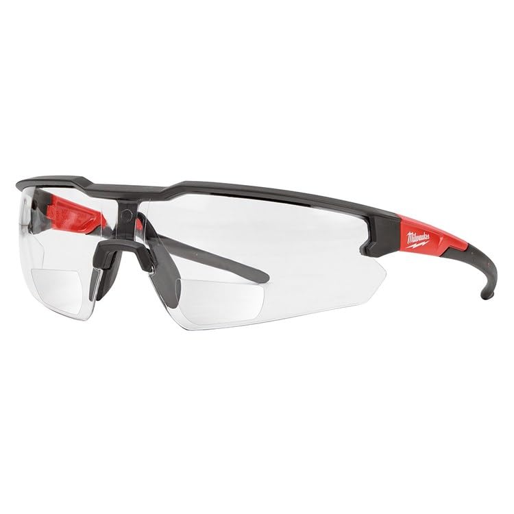 Milwaukee Electric glasses with 2.50 magnification and anti-scratch lenses for precise work