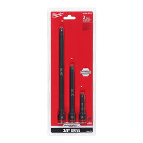 Milwaukee Shockwave IMP Duty 3/8-Dr extensions support repetitive torque in repairs.