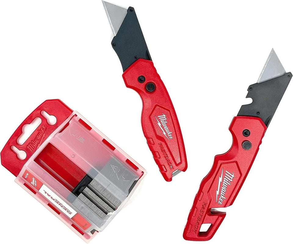 Milwaukee Fastback Flip Knife with ergonomic handle for precise cutting control.