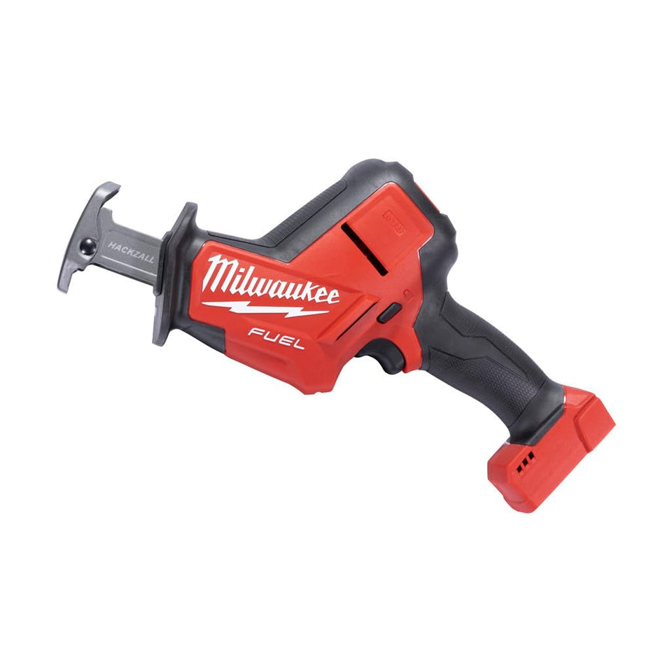 Milwaukee Hackzall bare tool showing precise cutting action in tight spaces