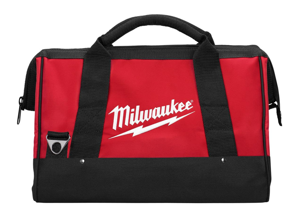 Milwaukee heavy-duty canvas tool bag with 6 interior pockets for organized job-site storage