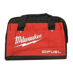 Milwaukee Heavy Duty Tool Bag main compartment stores tools securely for quick access.