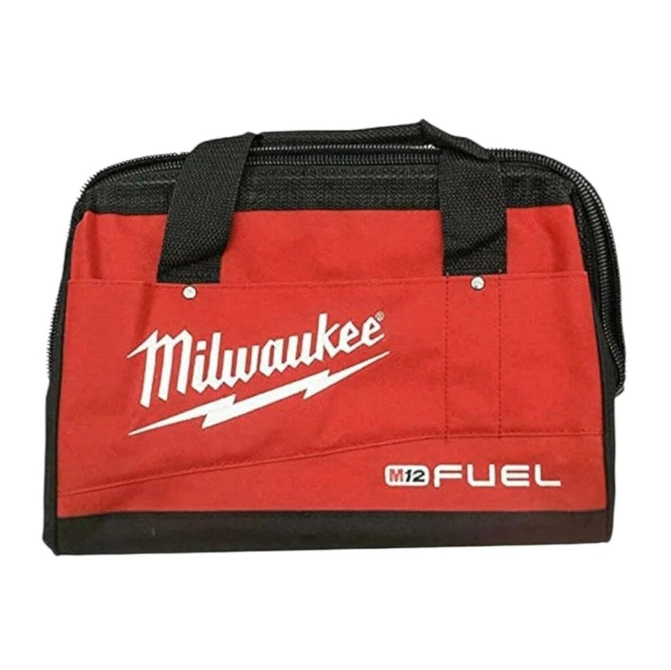 Milwaukee Heavy Duty Tool Bag main compartment stores tools securely for quick access.