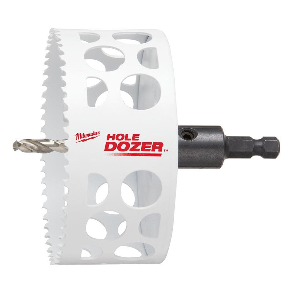 Milwaukee hole Dozer Plug Jack demonstrates faster plug removal.