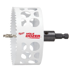 Milwaukee hole Dozer Plug Jack demonstrates faster plug removal.