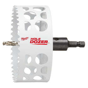 Milwaukee ice hardened hole saw teeth close-up highlighting cobalt-infused durability