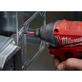 Impact driver in use demonstrating efficient torque for quick screw driving.