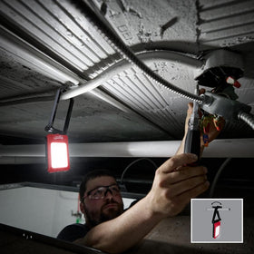 Milwaukee IP54-rated dust and water resistance keeps lighting reliable on site.