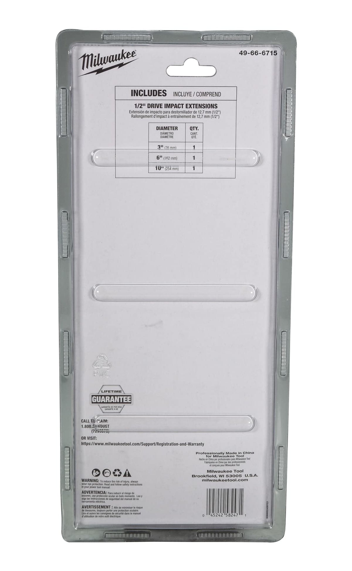 Milwaukee laser-etched markings help quick identification on busy jobs.