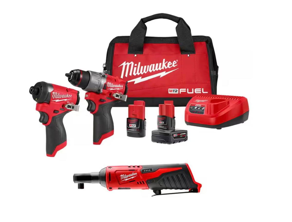 Charger with belt clips and contractor bag for quick tool readiness.