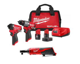 Milwaukee M12 FUEL hammer drill driver in compact design for tight spaces.