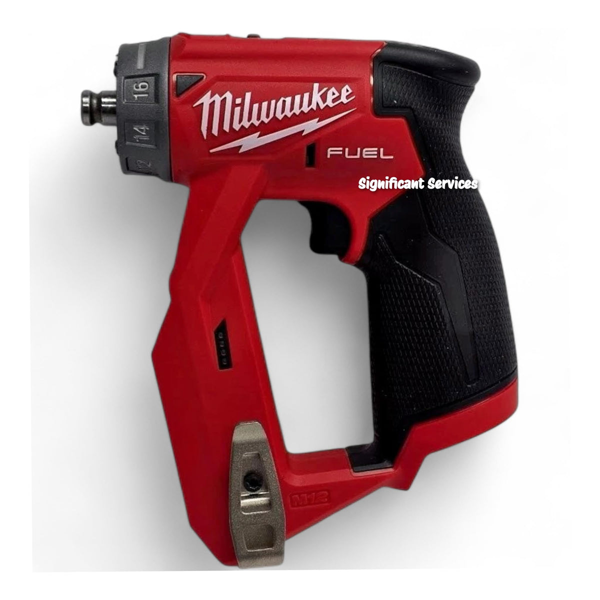 Milwaukee M12 FUEL magnetic bit holder speeds bit changes on the job.