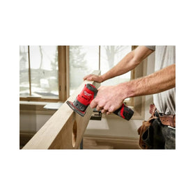 Milwaukee M12 Fuel Orbital Detail Sander compact storage design fits tool bags.