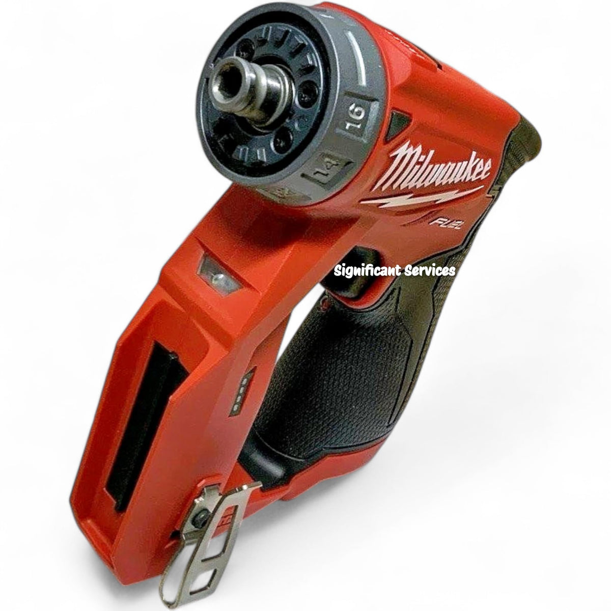 Milwaukee M12 FUEL right-angle head enables 90-degree fastenings in tight spots.