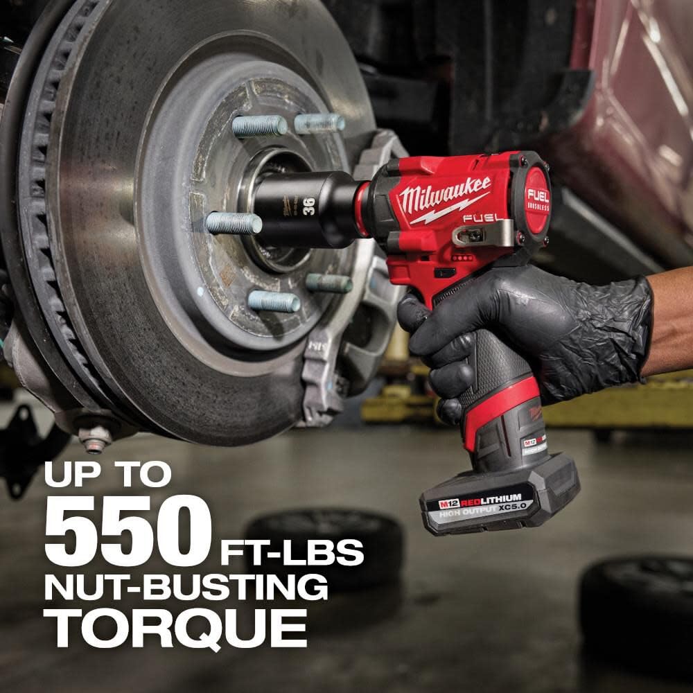 Milwaukee M12 FUEL Stubby 1/2 inch impact wrench durable housing demonstrates rugged design