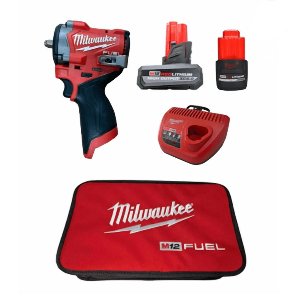 Milwaukee M12 FUEL Stubby 3/8 inch impact wrench kit for tight spaces and versatile power