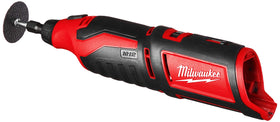 Milwaukee M12 rotary tool 1/8-inch collet accepts a wide range of accessories.