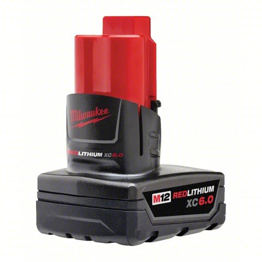 Milwaukee M12 XC6.0 extended capacity battery pack for longer runtime.