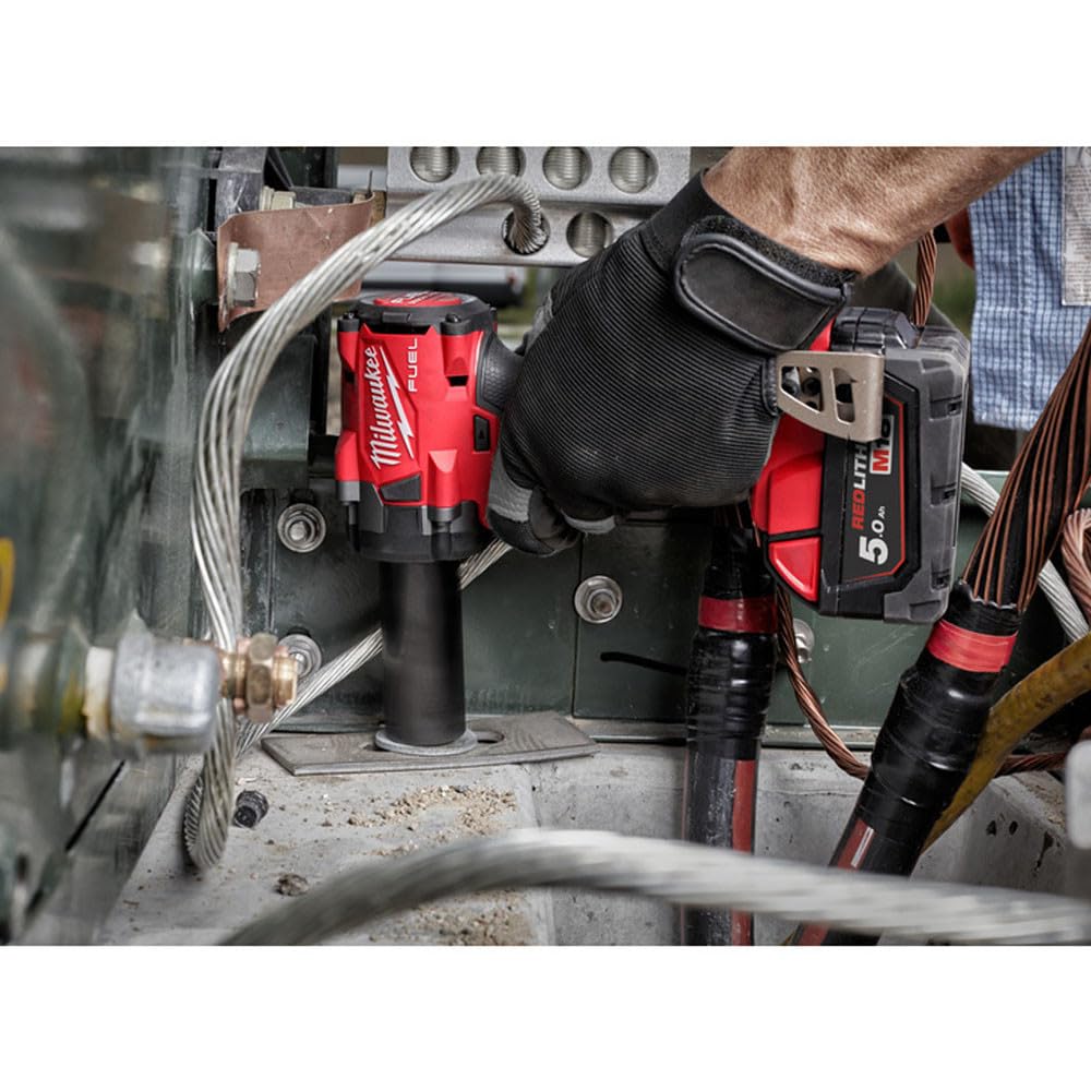 Milwaukee M18 FUEL 3/8-inch compact impact wrench bare tool ready for battery pairing.
