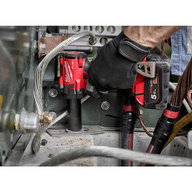 Milwaukee M18 FUEL 3/8-inch compact impact wrench bare tool ready for battery pairing.