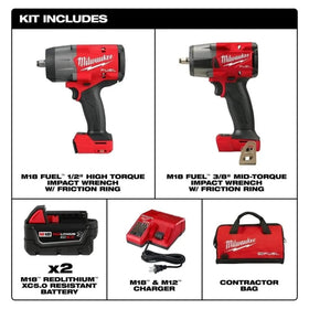 Milwaukee M18 FUEL 3/8 MTIW automotive wrench designed for tight spaces.