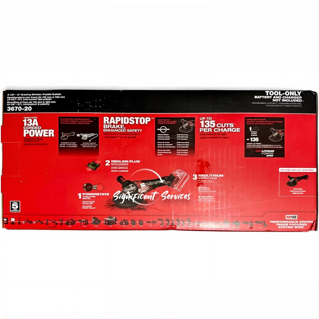 Milwaukee M18 FUEL tool-only grinder without battery to pair with your M18 system