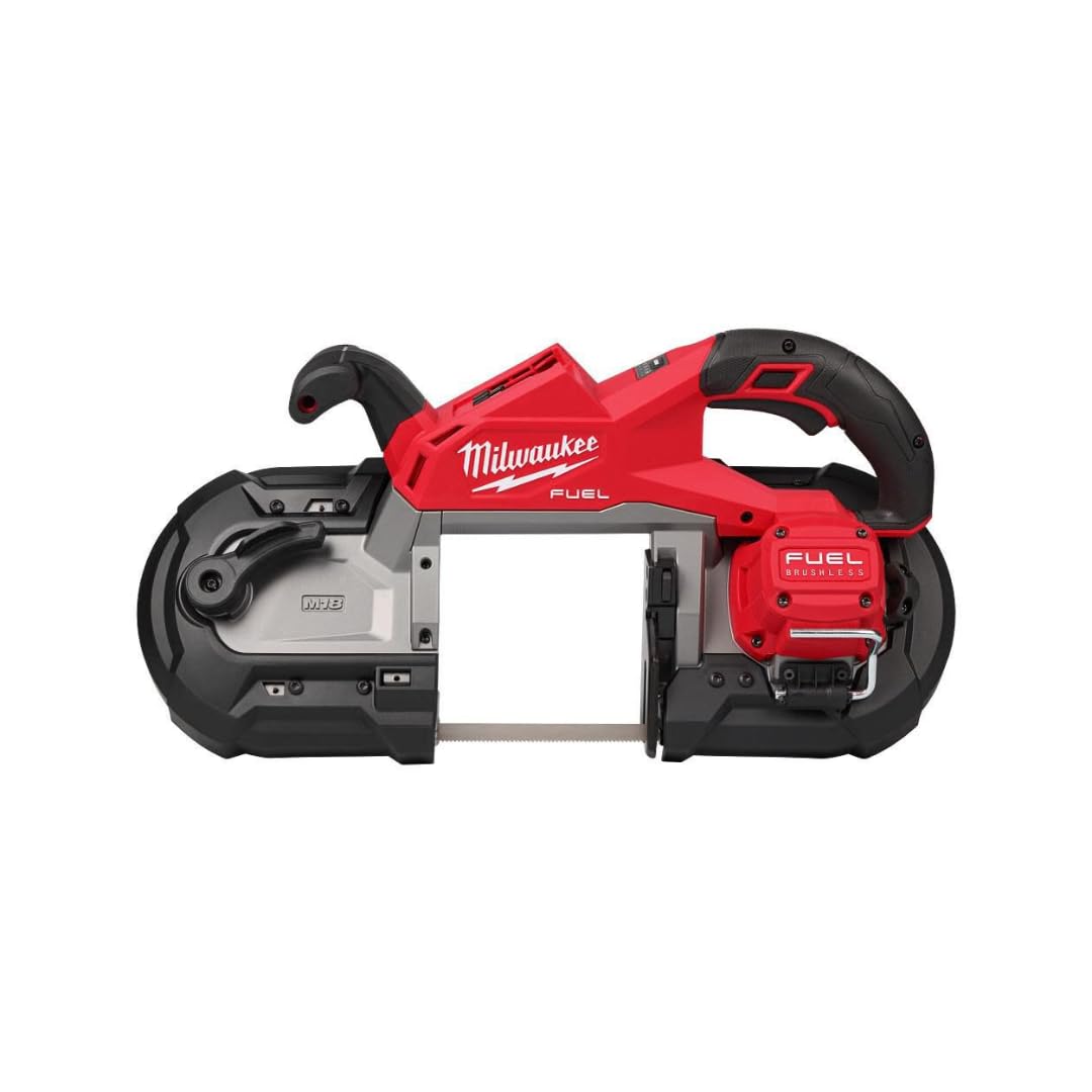 Milwaukee M18 FUEL Deep Cut Band Saw in Unistrut setup showcases metal framing versatility