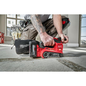 Milwaukee M18 FUEL dual LED work lights illuminate the work area