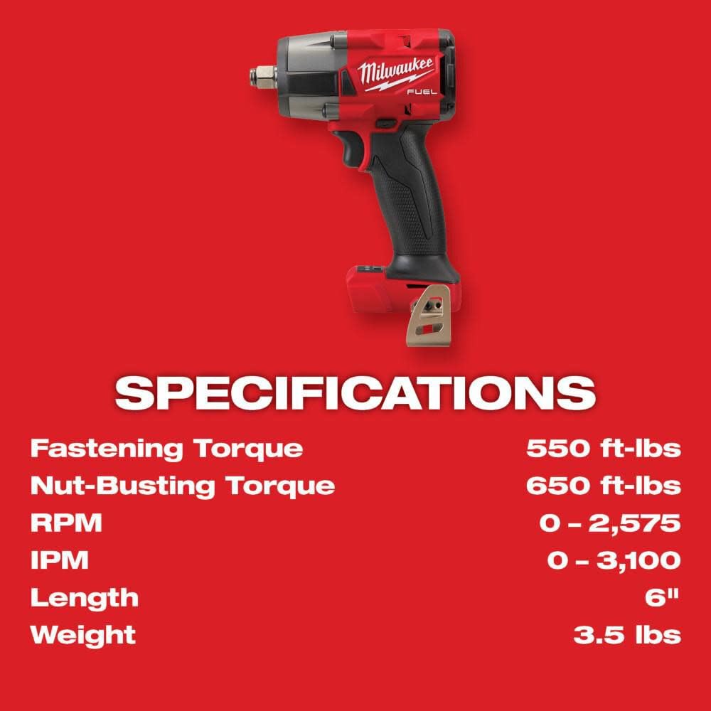 Milwaukee M18 FUEL auto shut-off with bolt removal control reduces overtightening