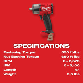 Milwaukee M18 FUEL auto shut-off with bolt removal control reduces overtightening