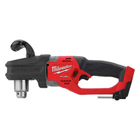 Milwaukee M18 FUEL Hole Hawg right-angle head enables drilling between studs accurately.