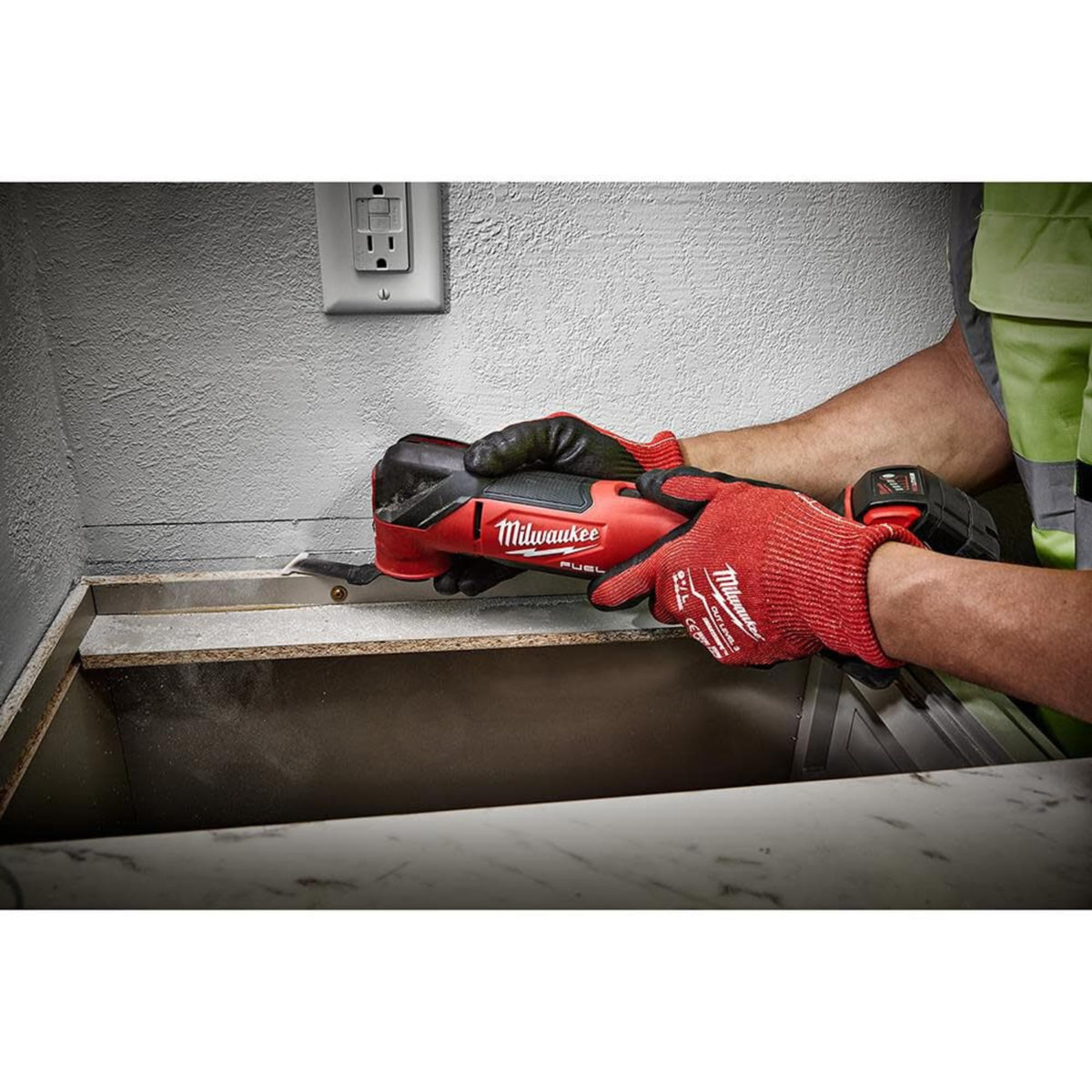 Milwaukee M18 FUEL Oscillating Multi-Tool showing compact design for tight spaces