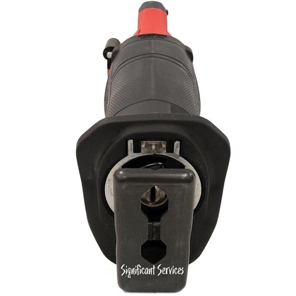 Milwaukee M18 FUEL Sawzall features metal reinforced connection for durability.