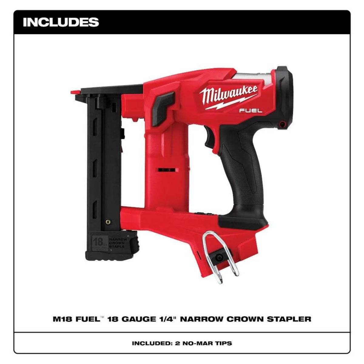 Milwaukee M18 FUEL stapler on a busy jobsite demonstrating cordless efficiency