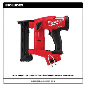Milwaukee M18 FUEL stapler on a busy jobsite demonstrating cordless efficiency