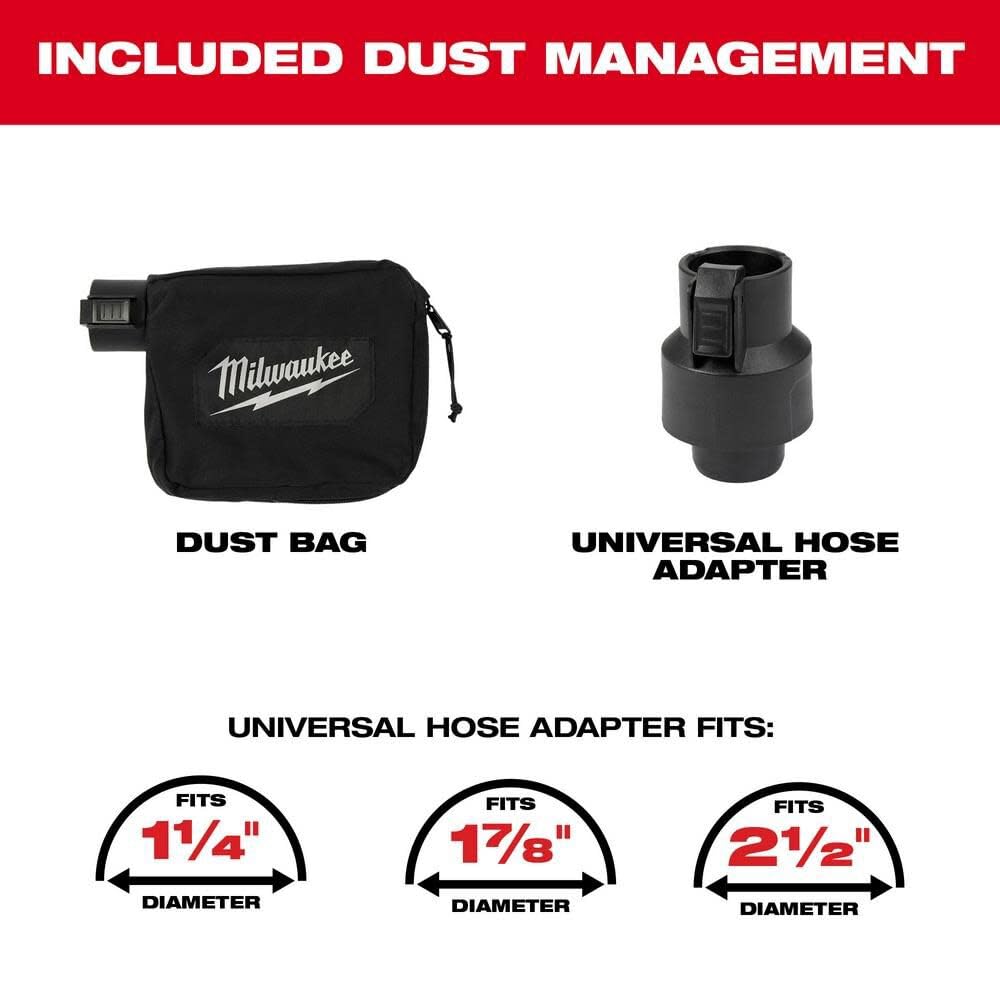Milwaukee M18 FUEL variable speed dial in use on sander