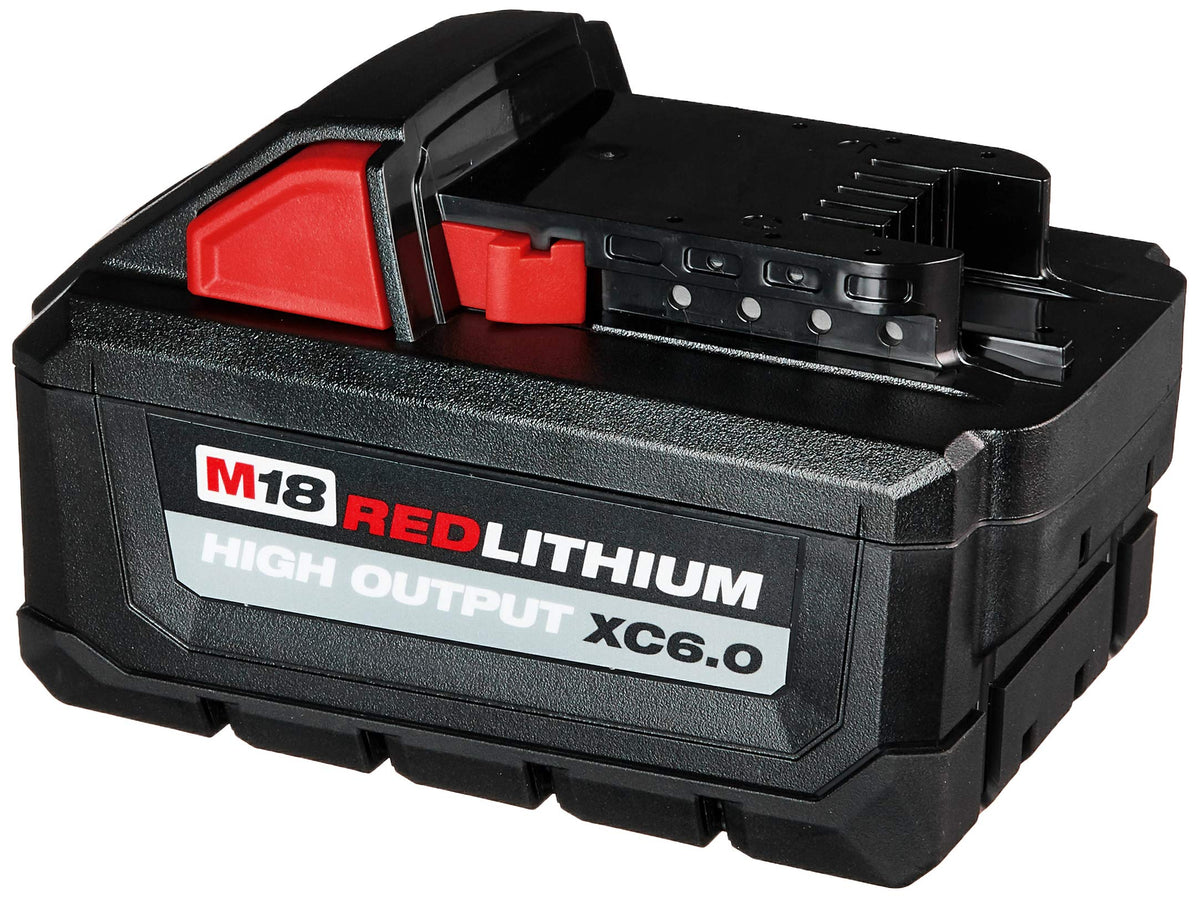 Milwaukee M18 High Output 6Ah battery pack shot for product display