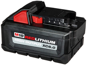Milwaukee M18 High Output 6Ah battery pack shot for product display