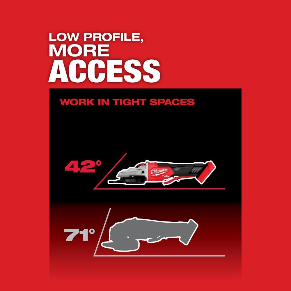 Milwaukee M18 high-output XC6 battery powering the tool for extended runtime (not included)
